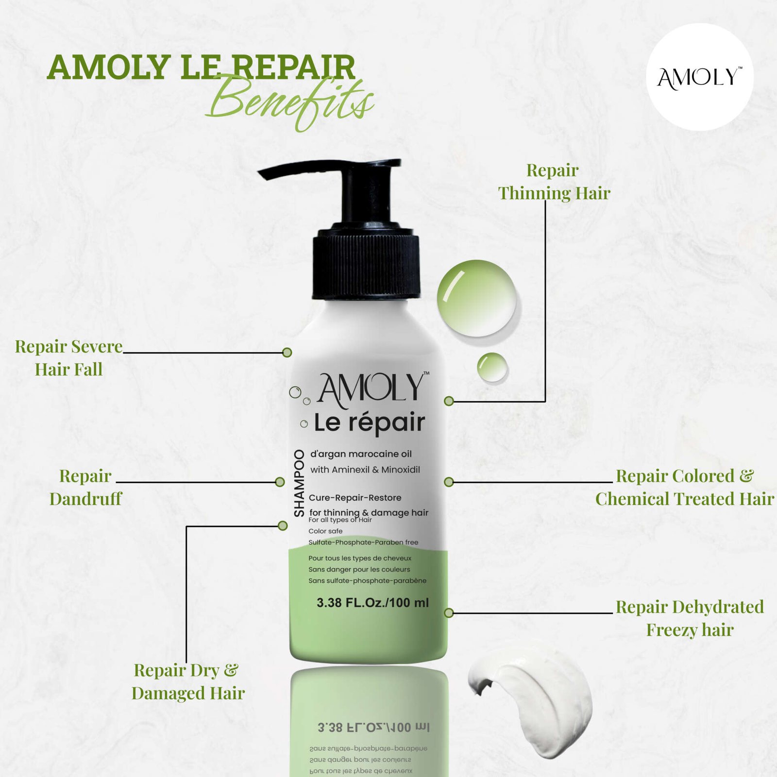 Hair Repair Shampoo Amoly Shampoo